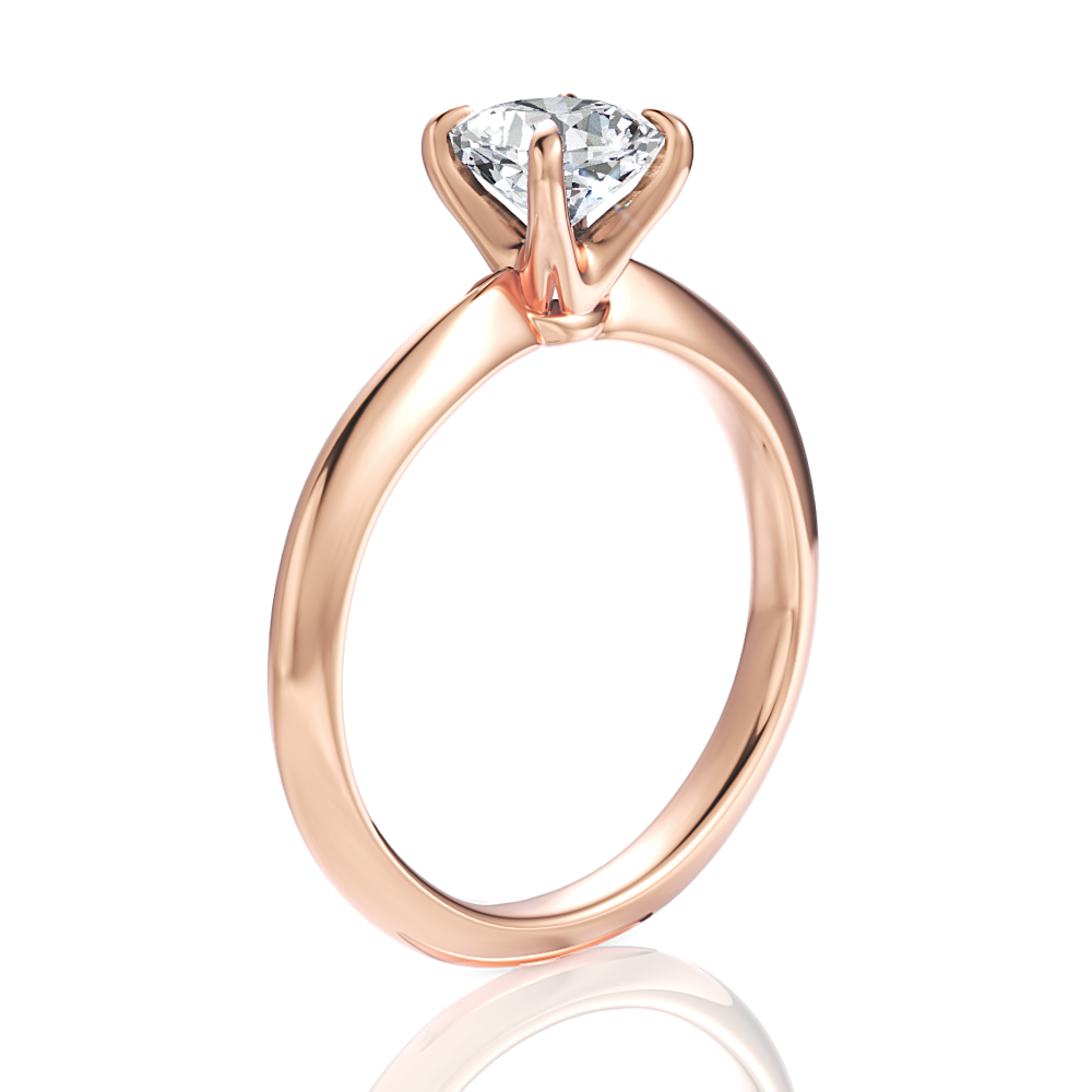 18kt rose gold/cushion/front