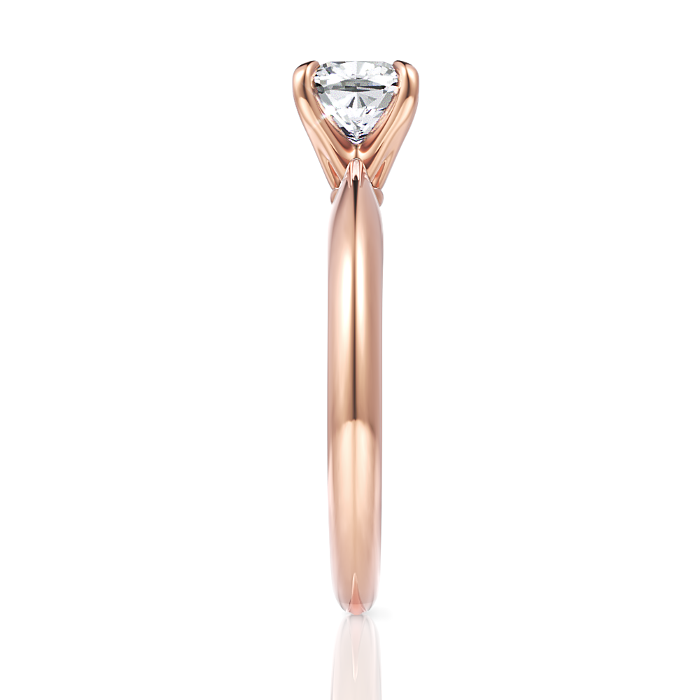 18kt rose gold/cushion/side