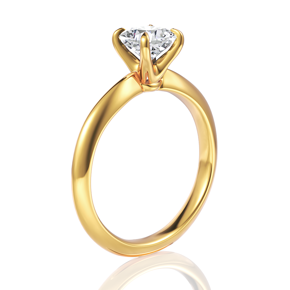 18kt yellow gold/cushion/front