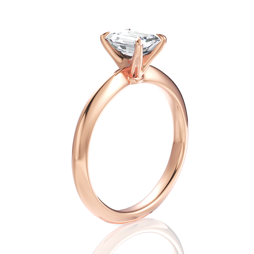 18kt rose gold/emerald/front