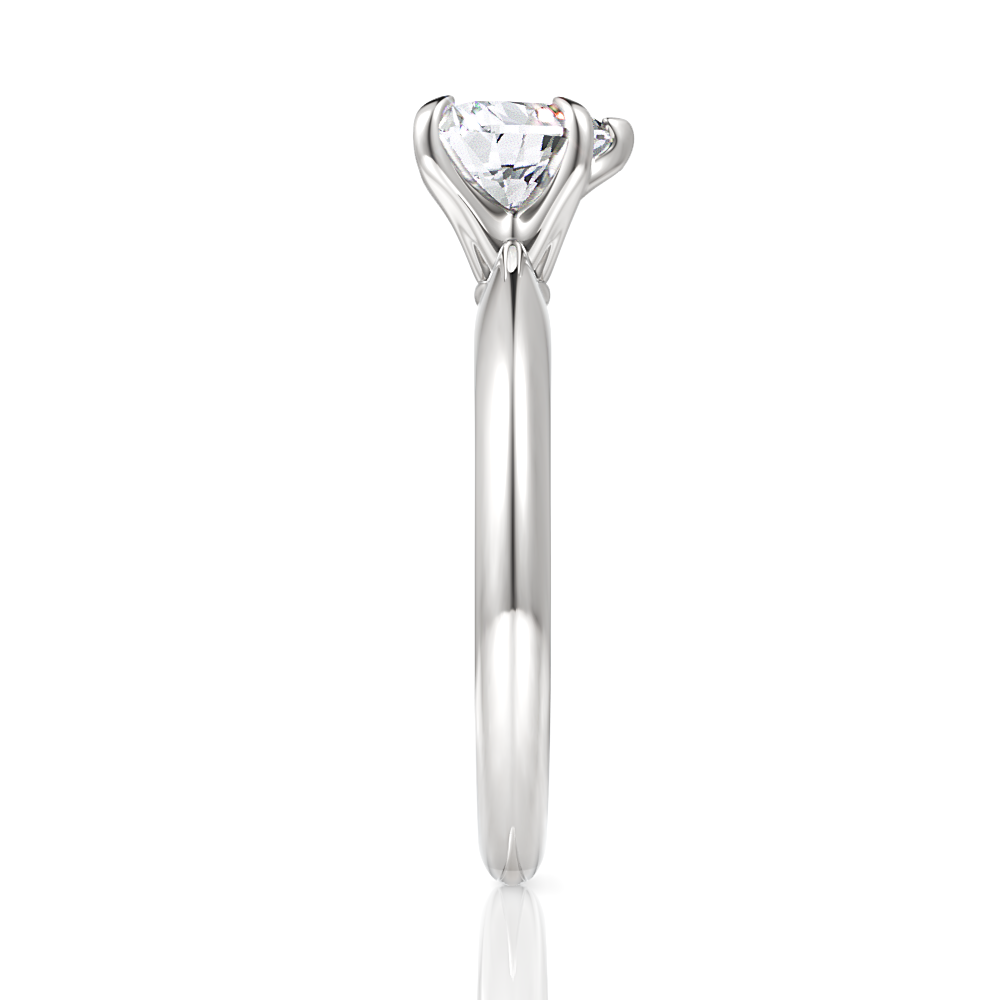 14kt white gold/18kt white gold/platinum/heart/side