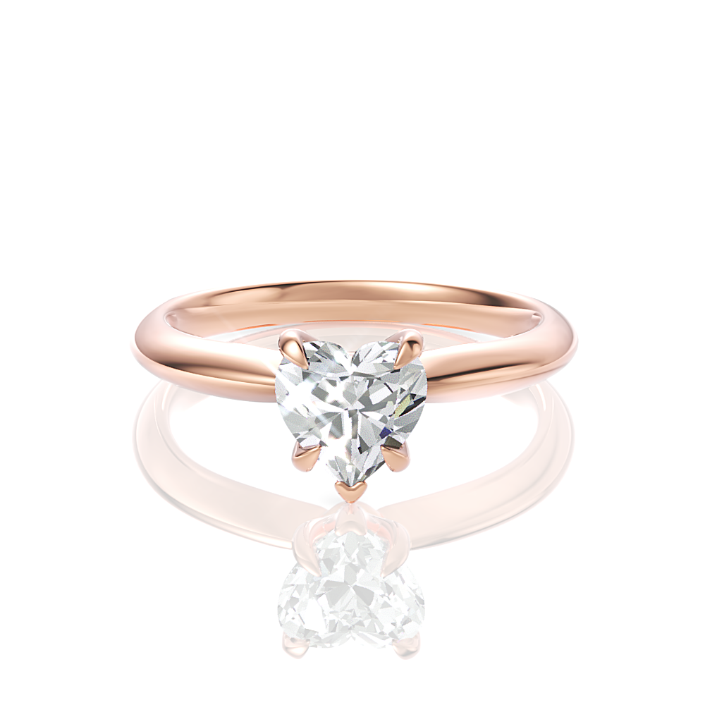 18kt rose gold/heart/top