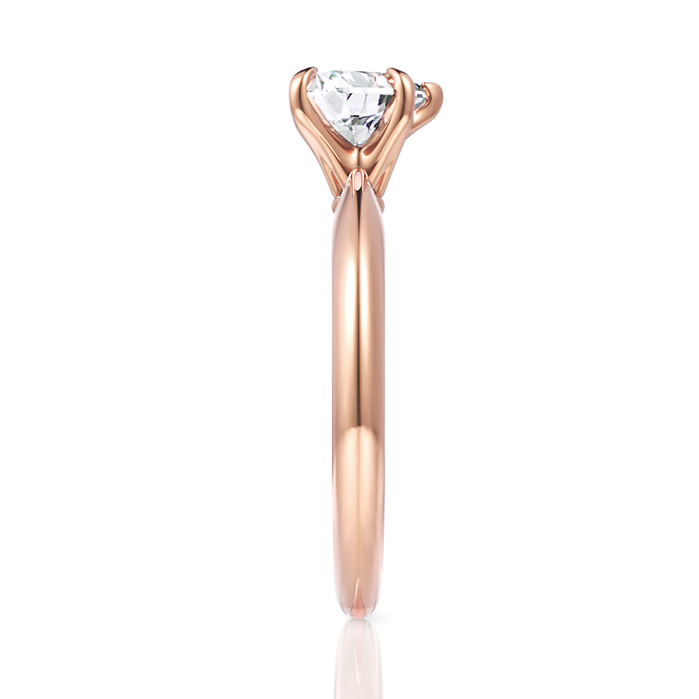 18kt rose gold/heart/side