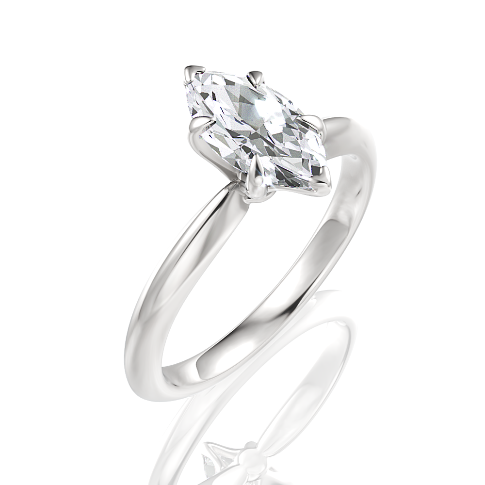 14kt white gold/18kt white gold/platinum/marquise/perspective