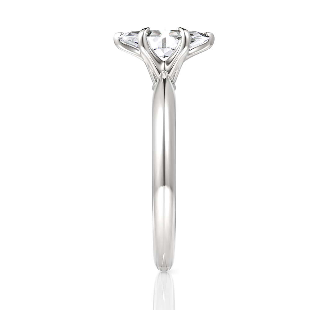 14kt white gold/18kt white gold/platinum/marquise/side