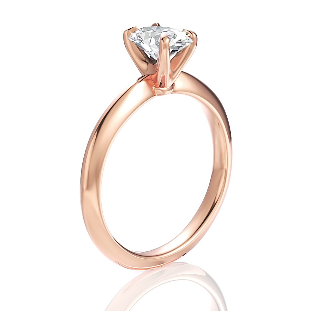 18kt rose gold/oval/front