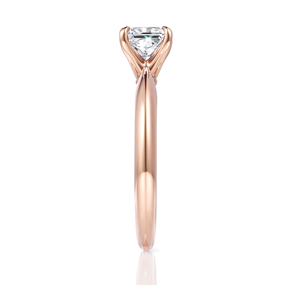 18kt rose gold/princess/side