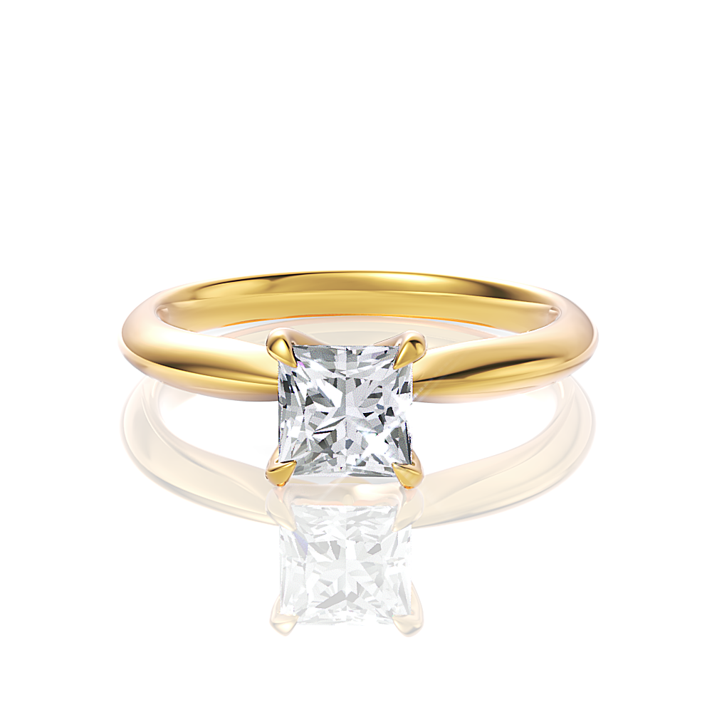 18kt yellow gold/princess/top