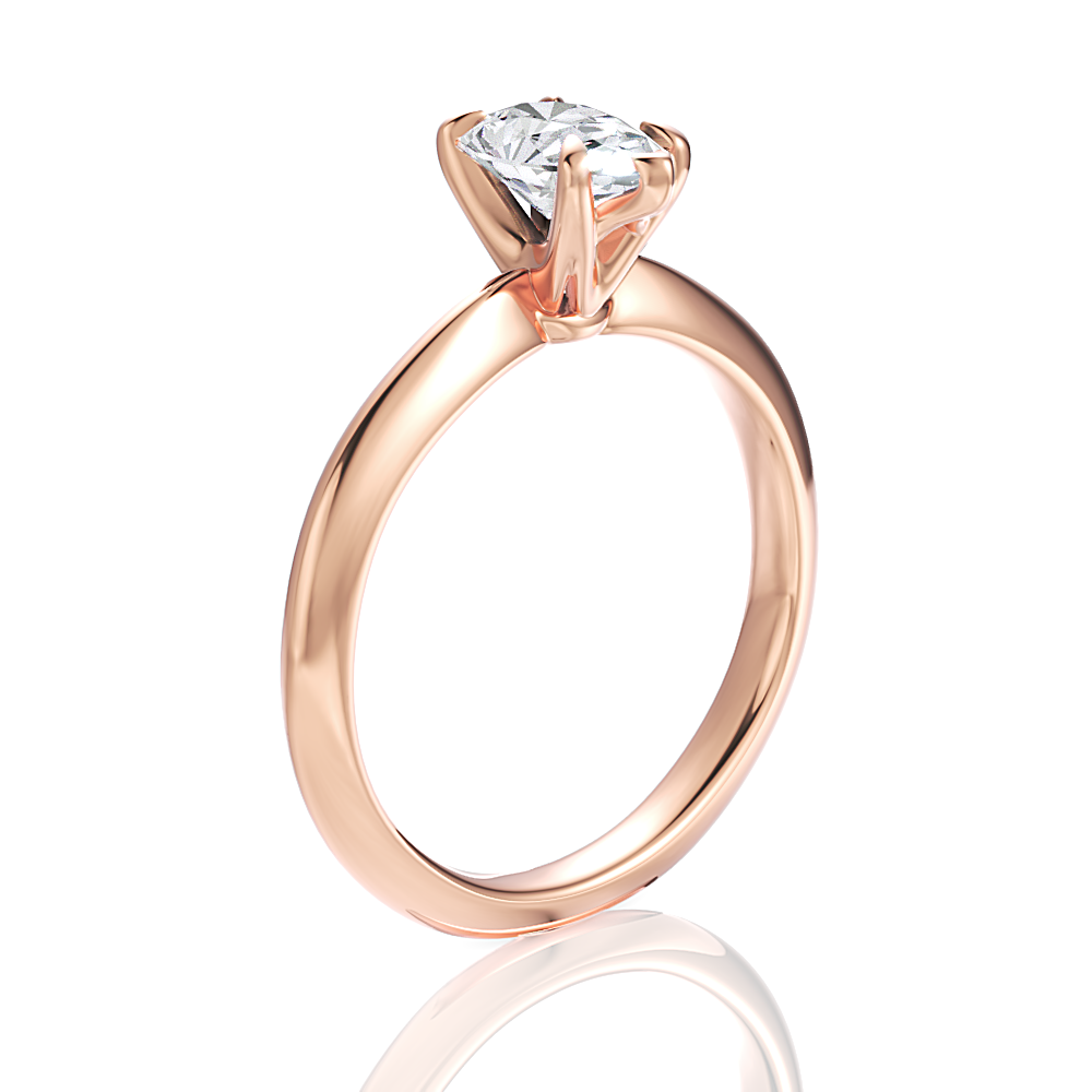 18kt rose gold/pear/front