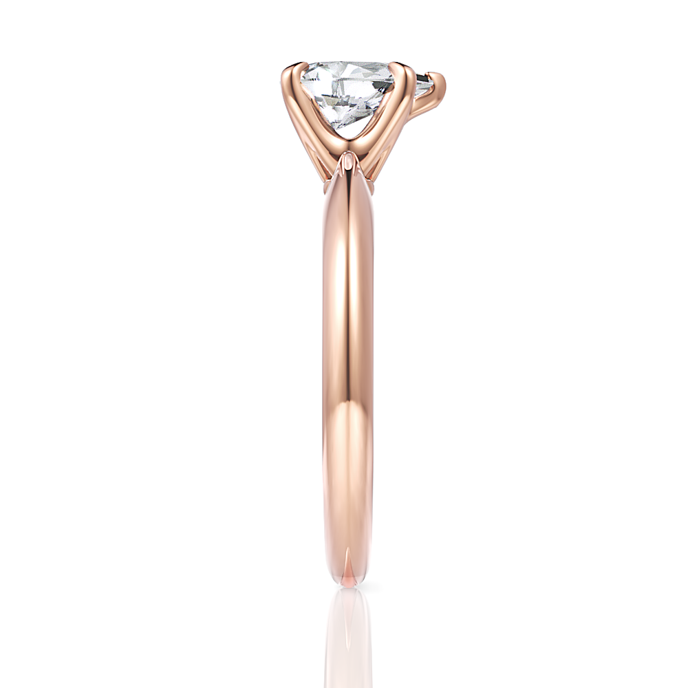 18kt rose gold/pear/side