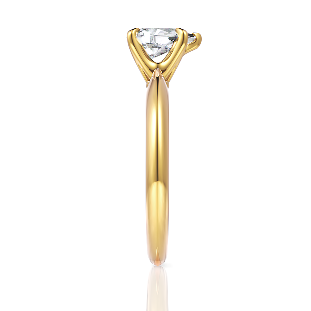 18kt yellow gold/pear/side