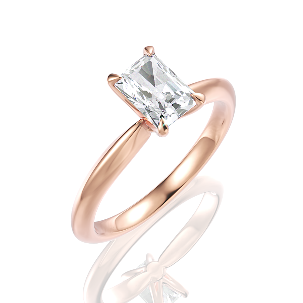 18kt rose gold/radiant/perspective