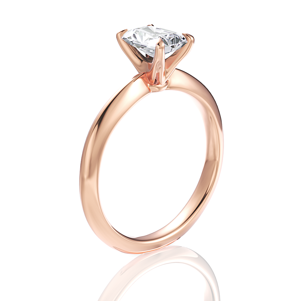 18kt rose gold/radiant/front