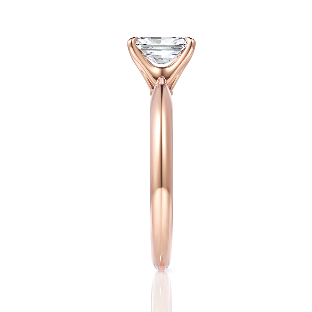 18kt rose gold/radiant/side