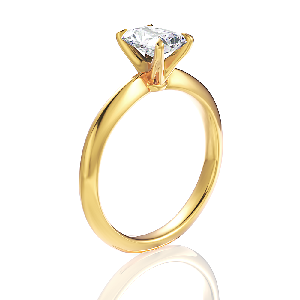 18kt yellow gold/radiant/front