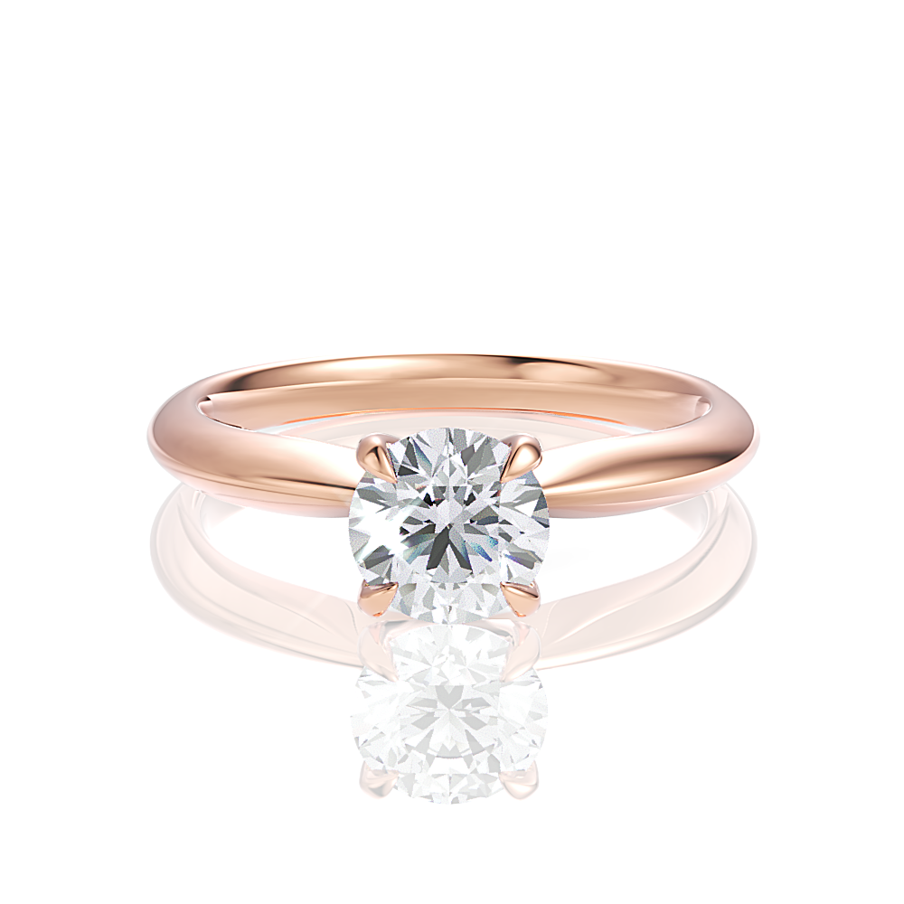 18kt rose gold/round/top