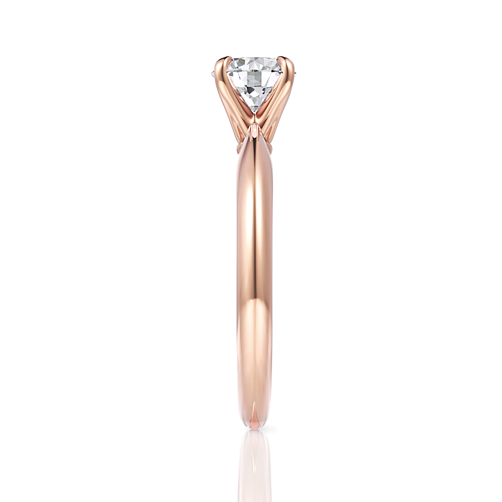 18kt rose gold/round/side