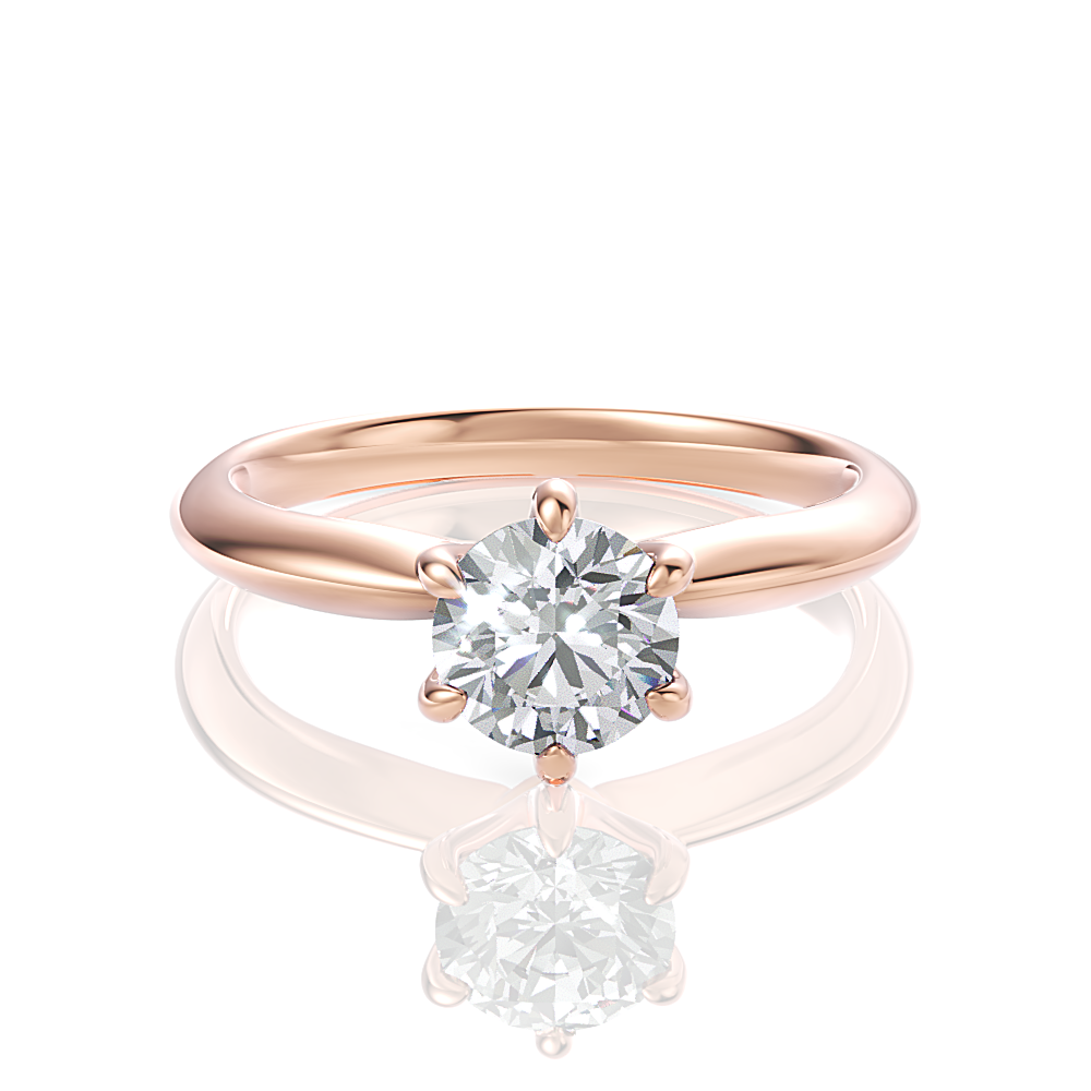 18kt rose gold/round/top