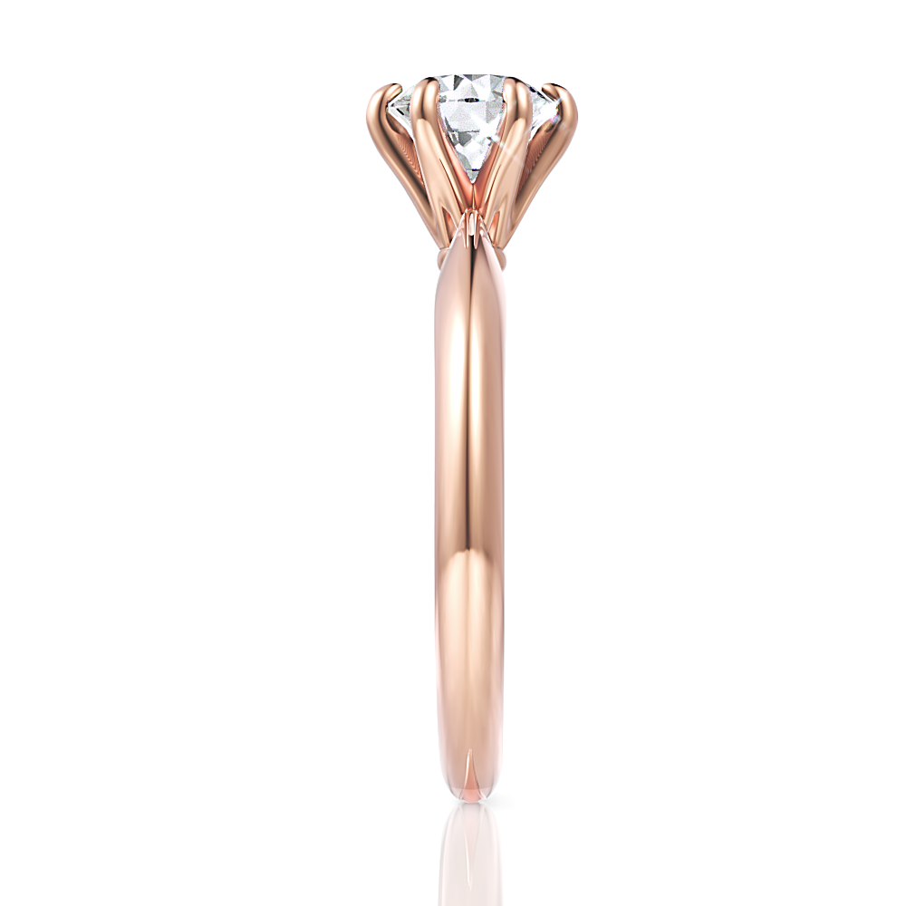 18kt rose gold/round/side