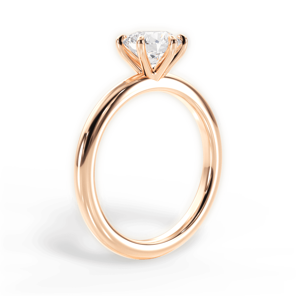 18kt rose gold/round/front