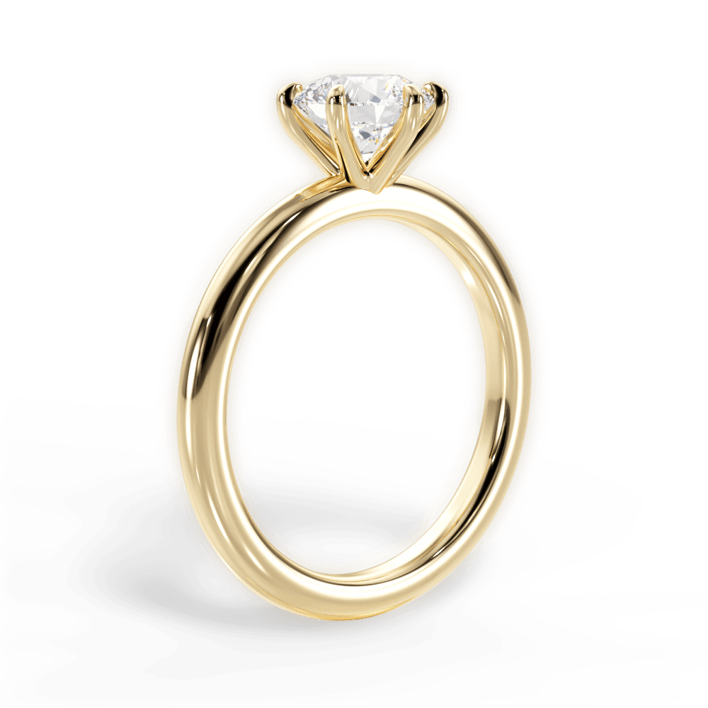 18kt yellow gold/round/front