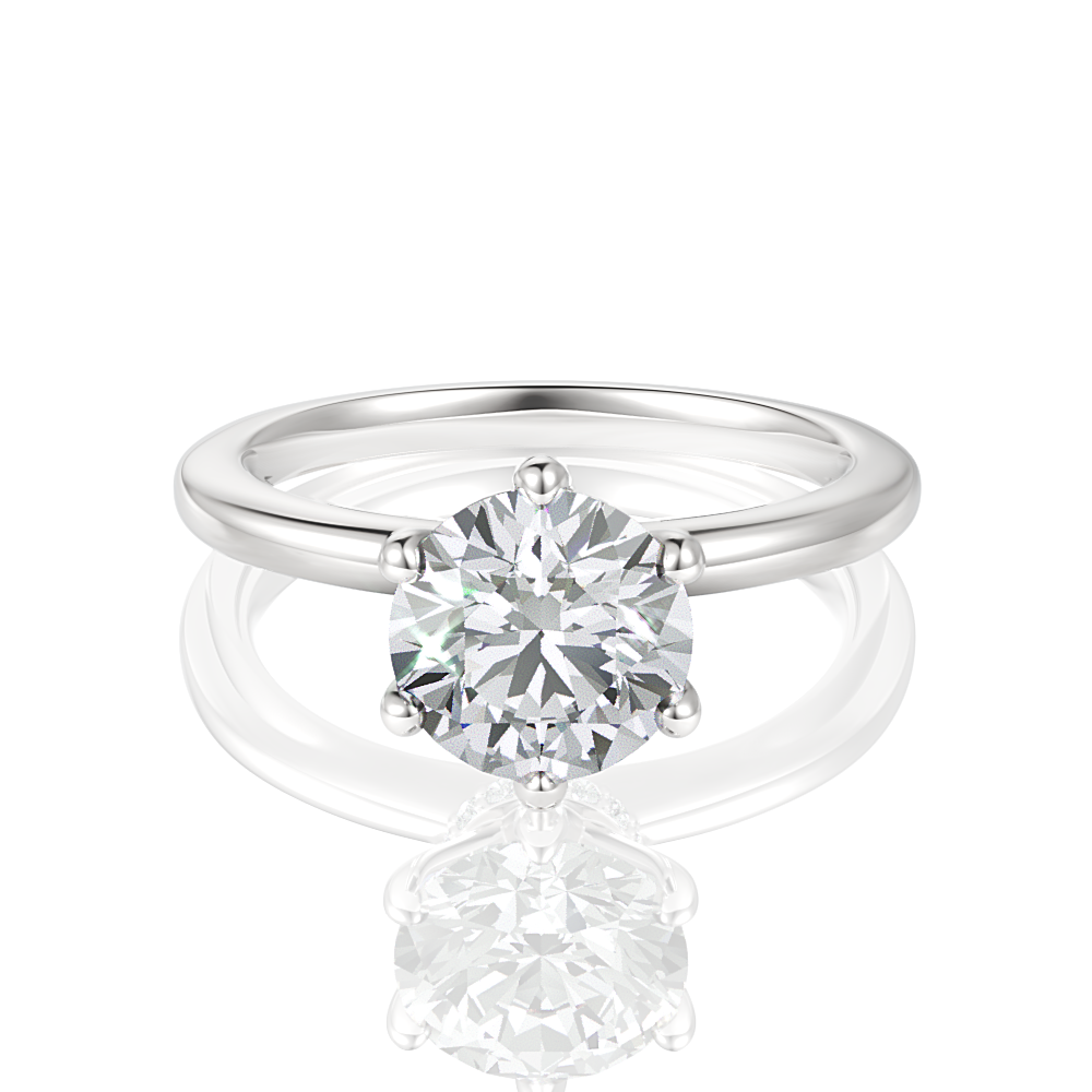 14kt white gold/18kt white gold/platinum/round/top