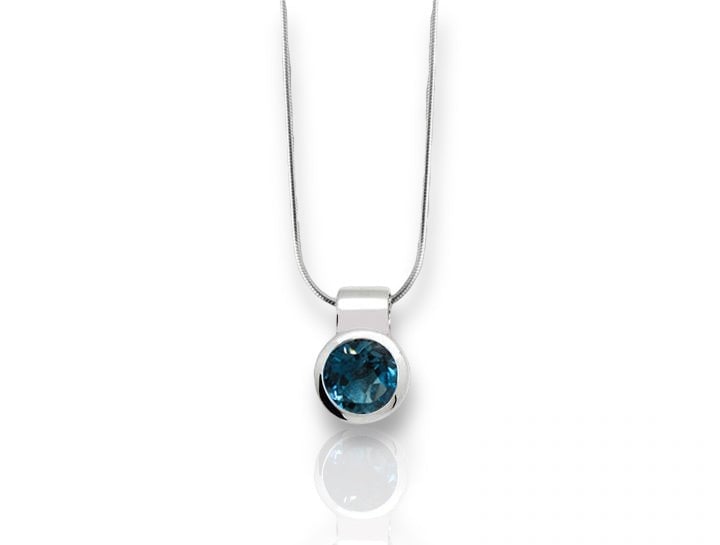 Light blue gemstone on sale necklace