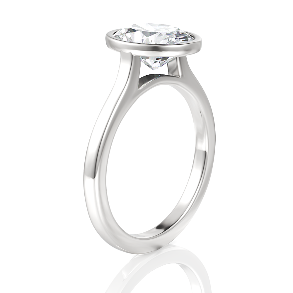 14kt white gold/18kt white gold/platinum/oval/front