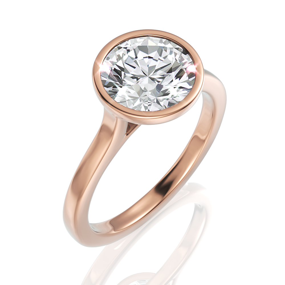 18kt rose gold/round/perspective