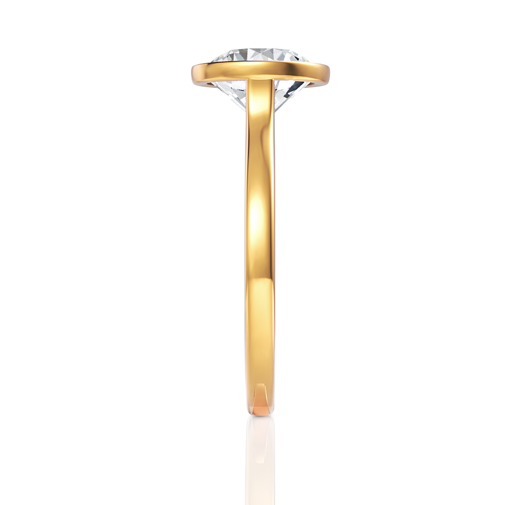 18kt yellow gold/round/side