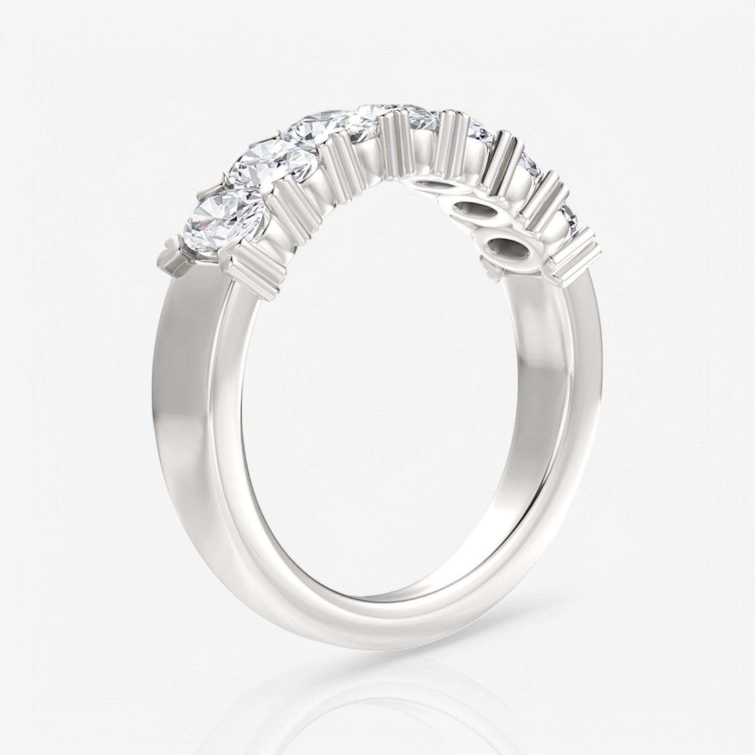 14kt white gold/18kt white gold/platinum/0.50/side