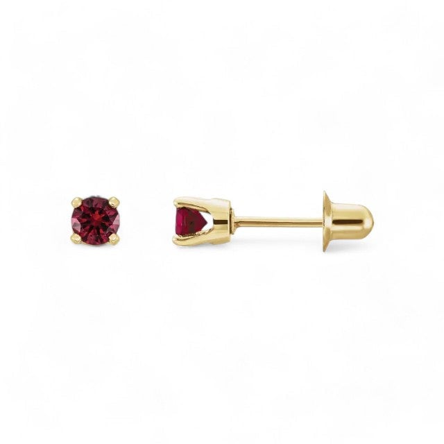 14kt yellow gold/January - Garnet/top