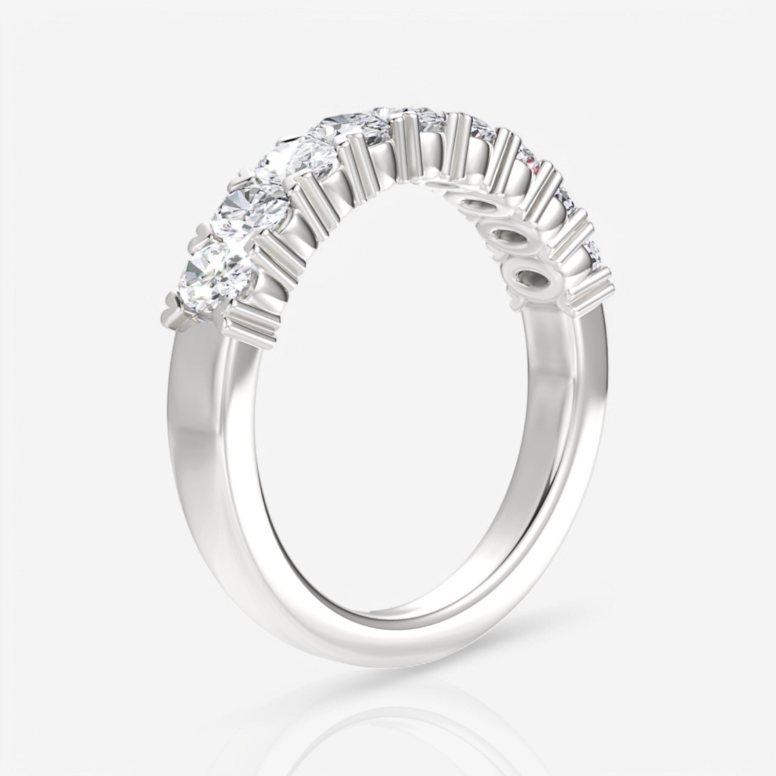 14kt white gold/18kt white gold/platinum/0.50/side