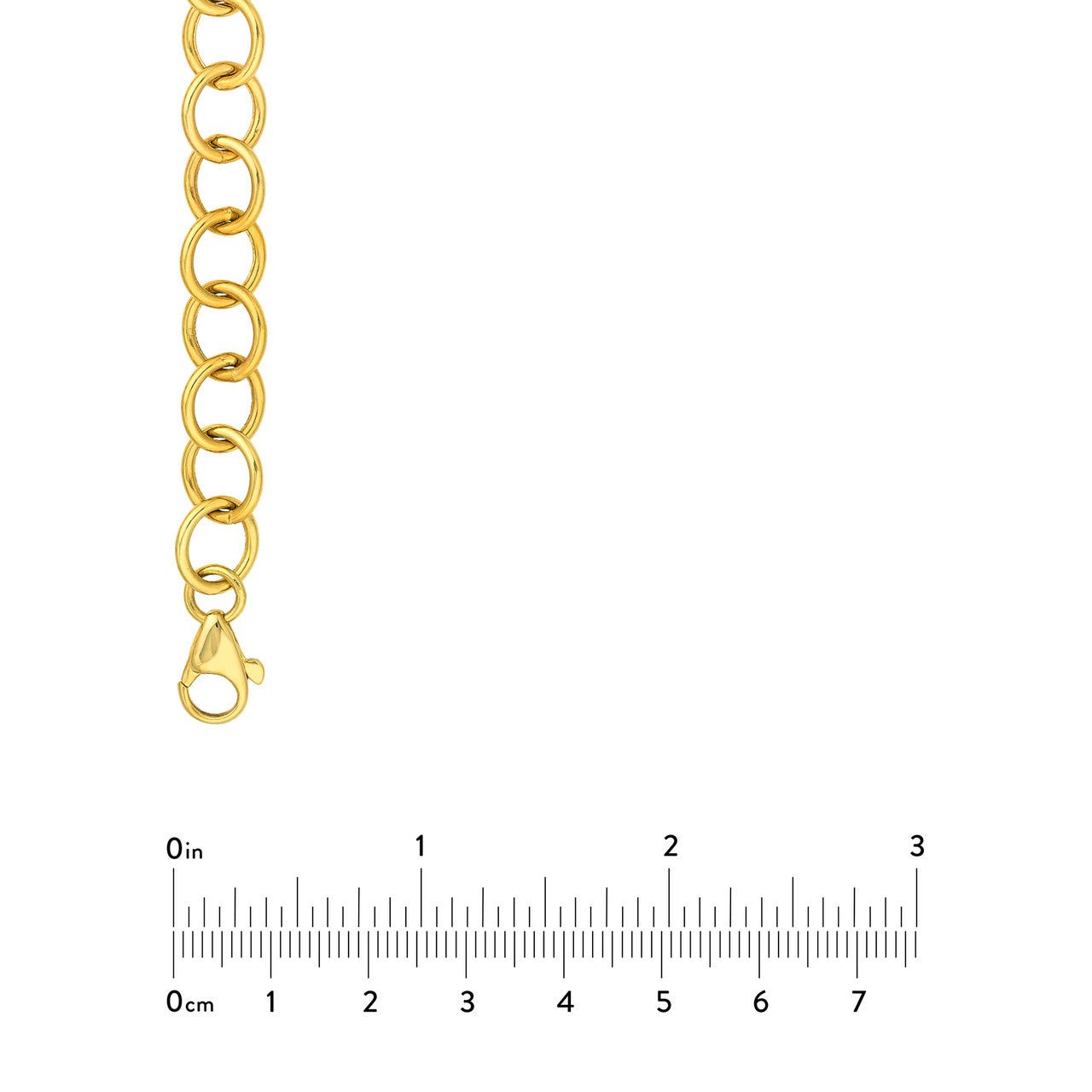 14kt yellow gold/measurements