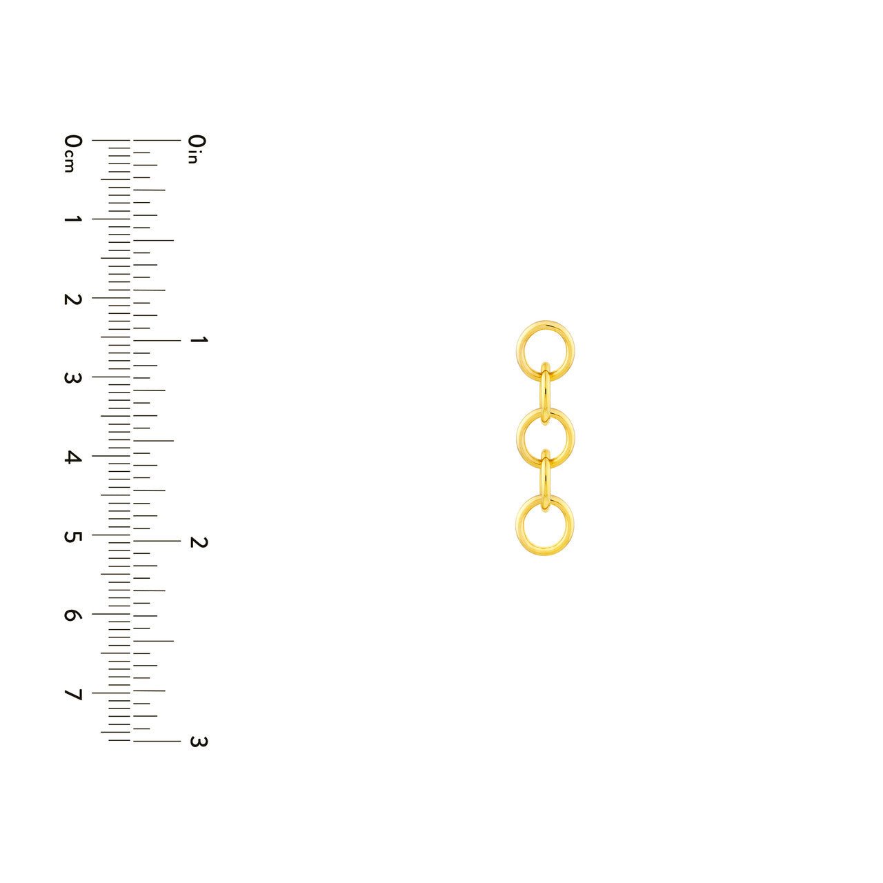 14kt yellow gold/measurements