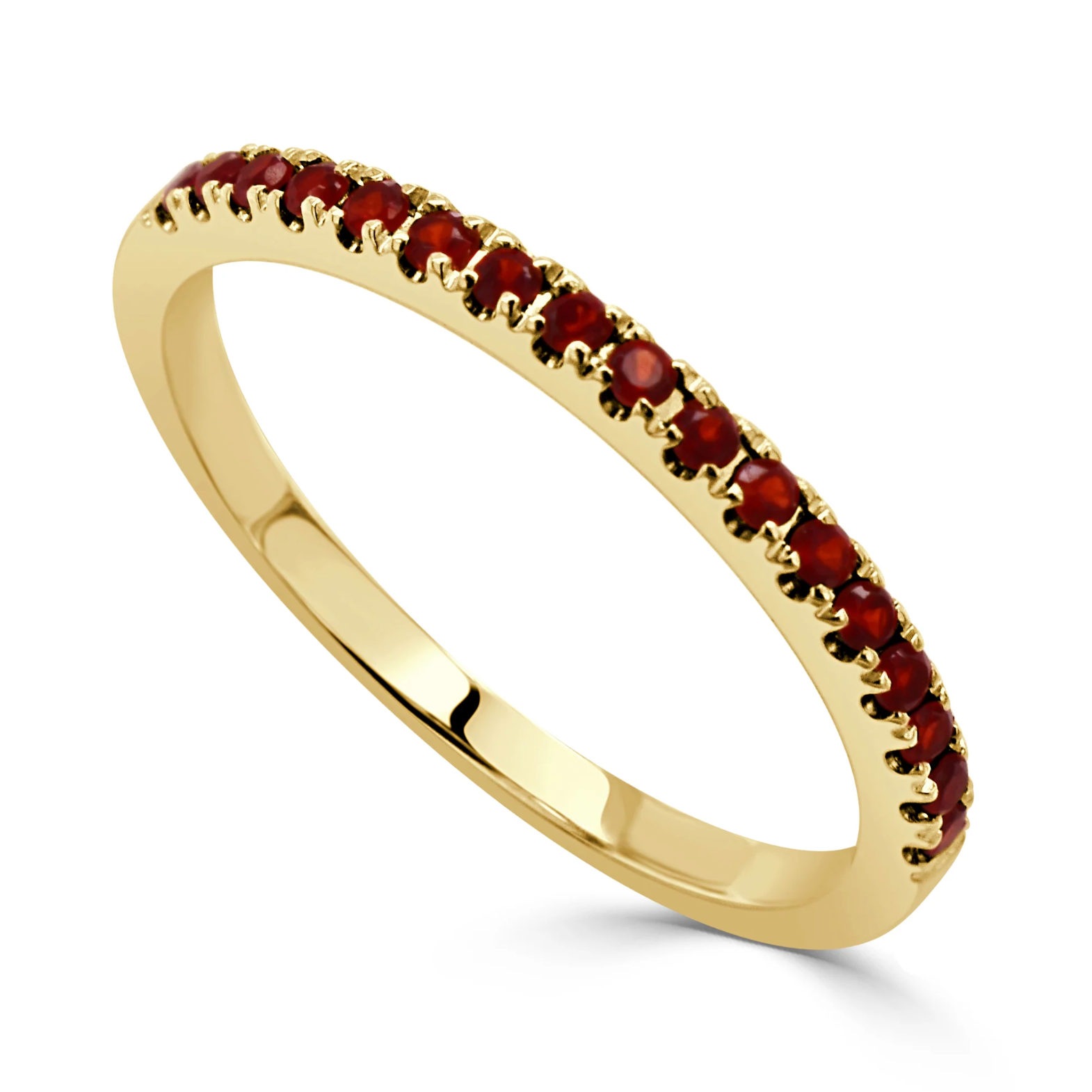 14kt yellow gold/garnet/top