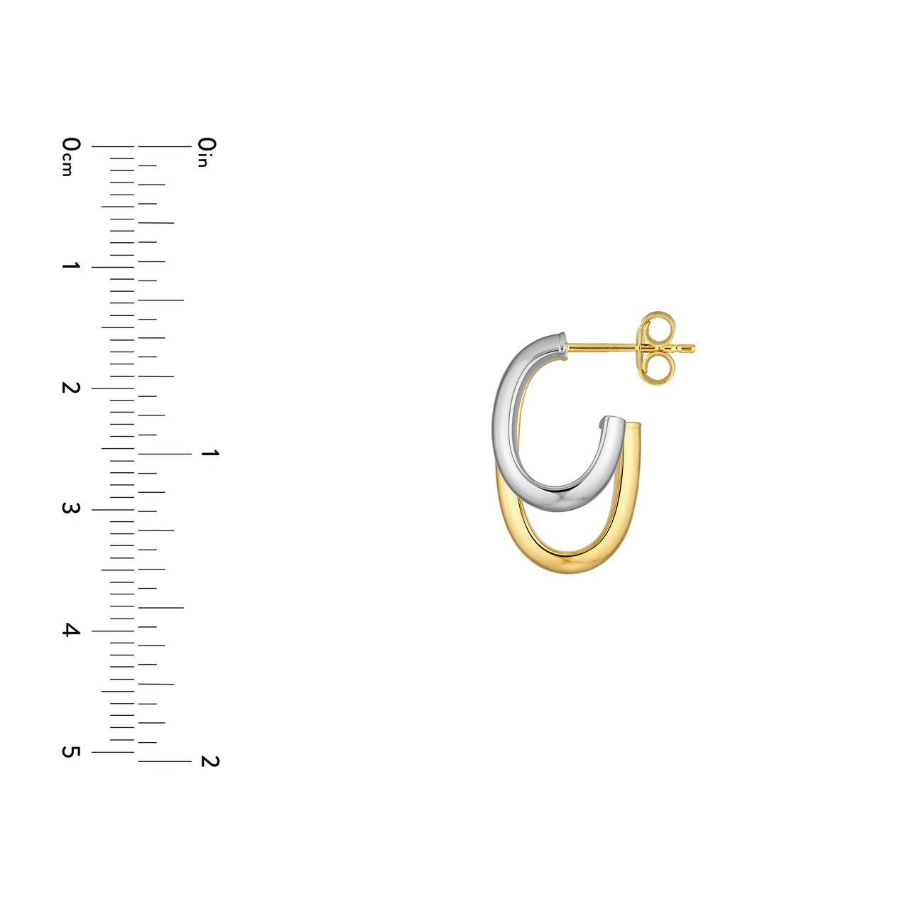 14kt Yellow Gold & 14kt White Gold/measurements