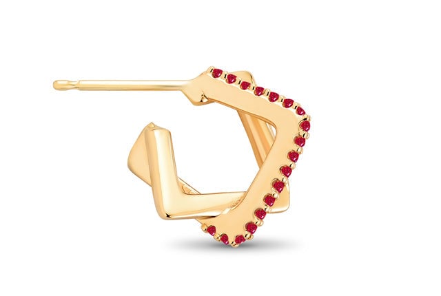 14kt Yellow Gold/Ruby/front