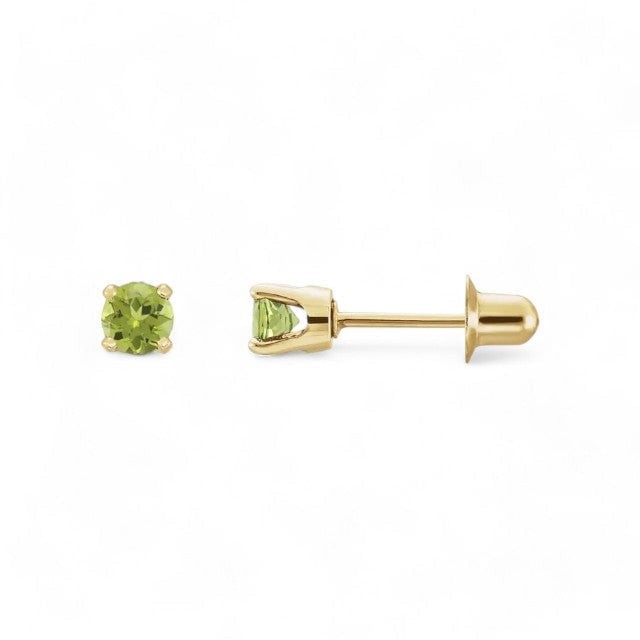 14kt yellow gold/August - Peridot/side