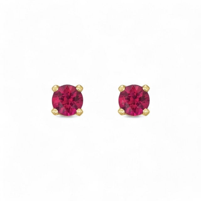 14kt yellow gold/July - Ruby/top