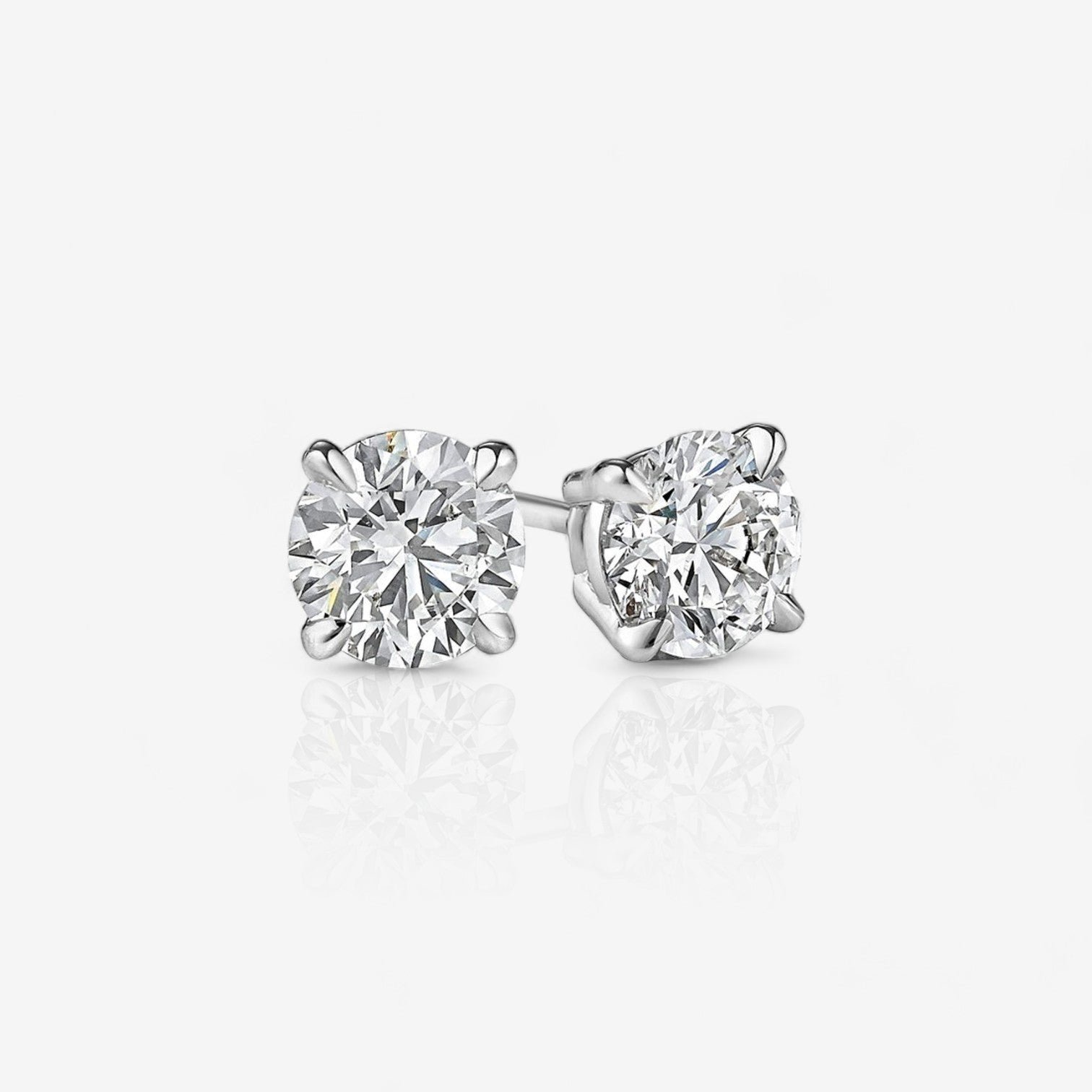 14kt white gold/18kt white gold/platinum//push-back/screw-back/jumbo-back/top