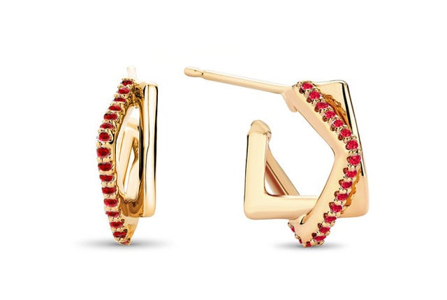 14kt Yellow Gold/Ruby/top