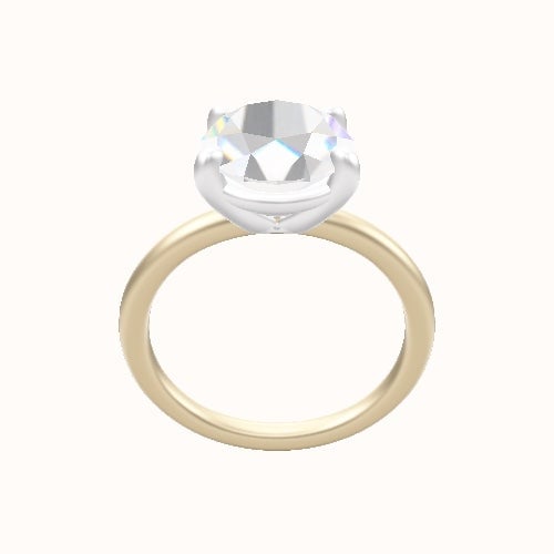 Classic Solitaire Engagement Ring With Low Set Four Prong Head