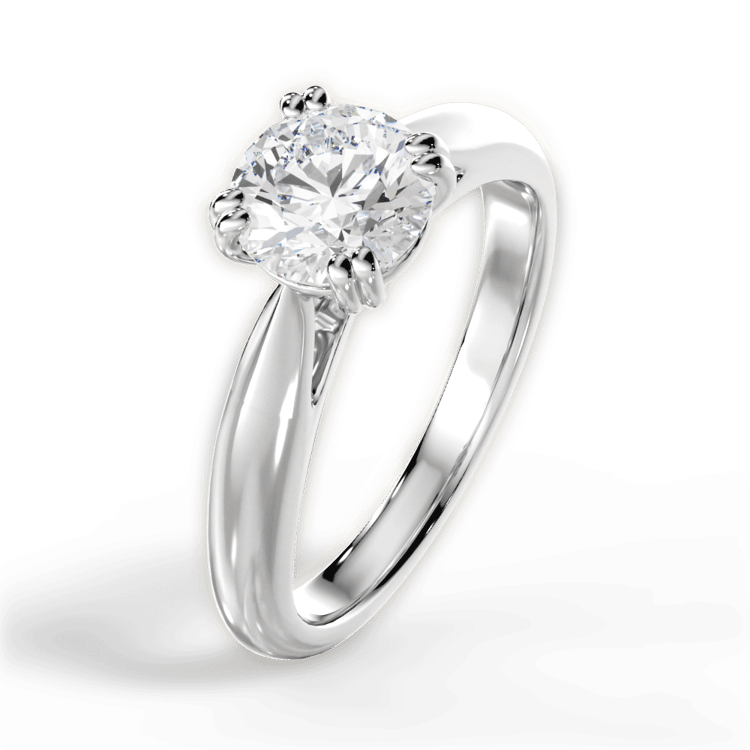 Cordelia Solitaire 14kt White Gold Round Cut Engagement Ring | Ritani